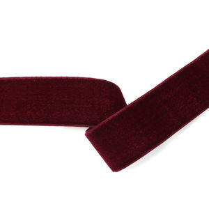 Бархатная лента с шелком 2,8 см, цвет Красный