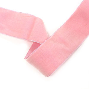Бархатная лента вискозная 3,6 см, цвет Розовый