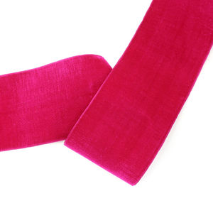 Бархатная лента с шелком 5,6 см, цвет Розовый